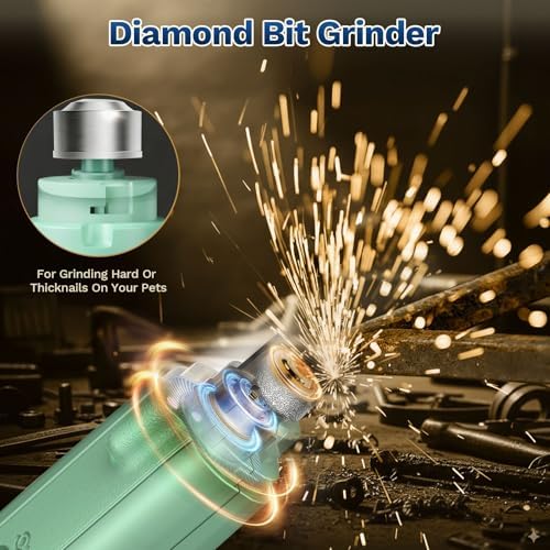 2-in-1 Dog & Cat Nail Clipper with Grinder, LED Light Rechargeable Grooming - Image 6