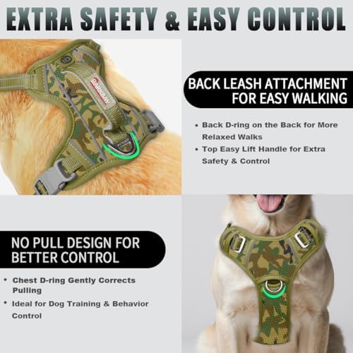 BARKBAY Dog Harness for Large Dogs No Pull Dog Vest ID Tag Pocket - Image 3