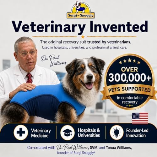 Surgi Snuggly Dog Surgery Recovery Suit, Cone Alternative, Spay/Neuter ML - Image 2