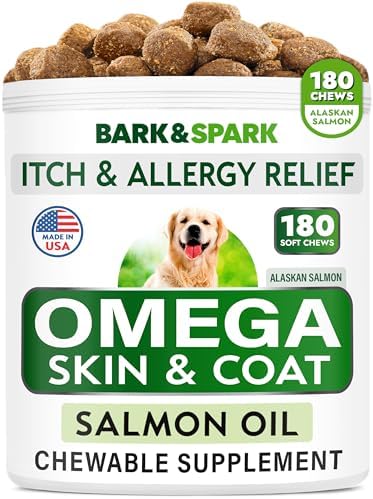 Omega 3 for Dogs - Fish Oil for Skin & Coat Health, Itch & Allergy Support by BARKSPARK