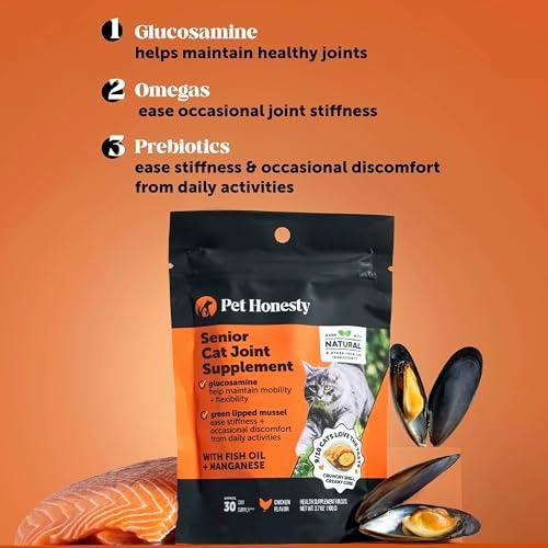 Pet Honesty Vet Backed Senior Cat Joint Supplement, Chicken, 300ct Chews - Image 3