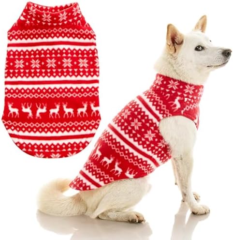 Gooby Stretch Fleece Vest Dog Sweater, Reindeer Red, 3X-Large by Gooby