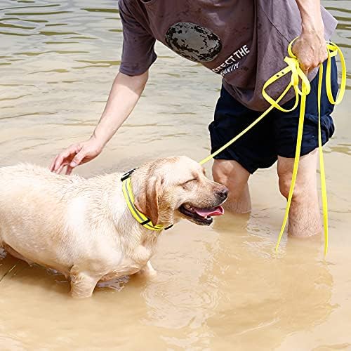 Nimble Reflective Waterproof Dog Collar Adjustable Odor Resistant Easy Clean Pet Collar for Small Medium Large Dogs Night Walking Outdoor Rainy Use (Medium (11.81”-18.5”inches), Fluorescent Yellow) - Image 6