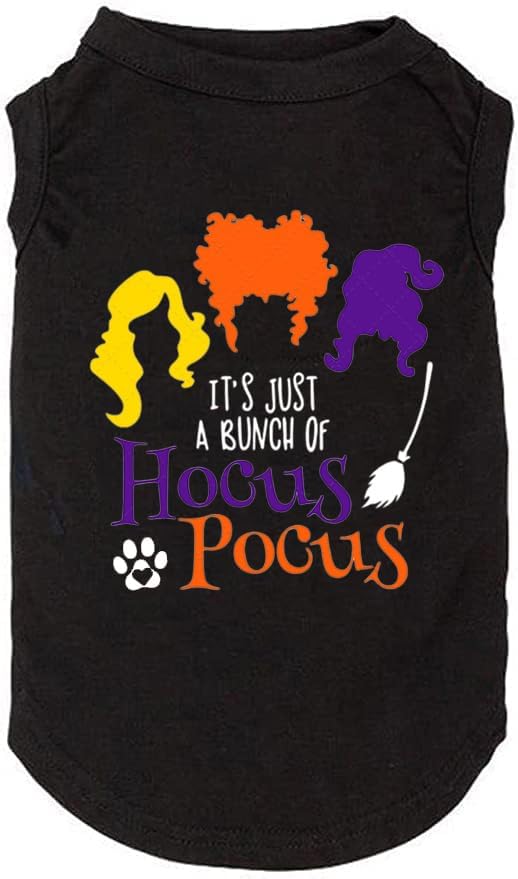 Halloween Dog Clothes Funy Pumpkin T-Shirt Cute Ghost Dog Bone Print Shirt Small Large Dog Vest Puppy Fall Gift (X-Small, Black-4) by weokwock