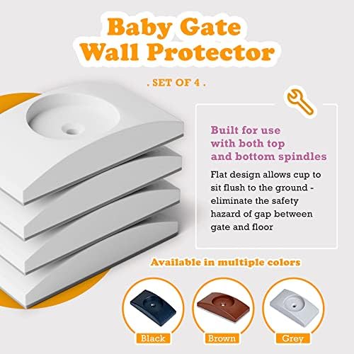 Wall Nanny - Baby Gate Wall Protector (Made in USA) Protects Walls and Doorways from Pet Gates - for Pressure Mounted Indoor Safety Baby Gates - White - Image 3