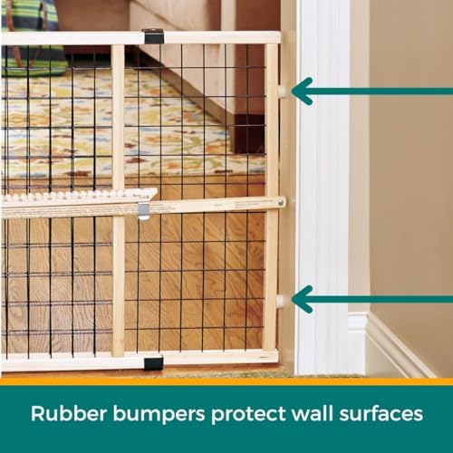 MYPET Wire Mesh Dog Gate: 26.5"-42" Wide Pressure Mounted with No Tools; Expandable, Durable Pet Gates for Doors and Hallways, 23" Tall, Made with Sustainable Hardwood - Image 6