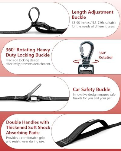 Hands Free Dog Leash, Multifunctional Crossbody Dog Leash - Image 3