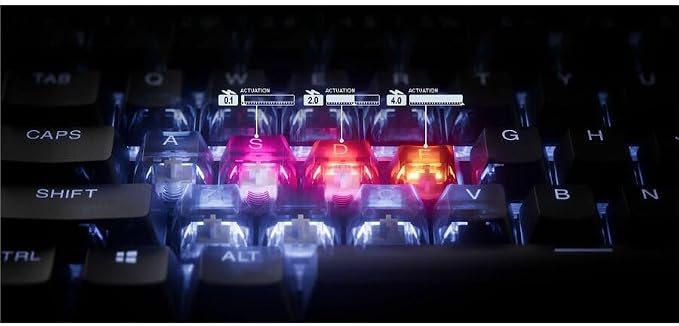 SteelSeries Apex Pro Mini Gen 3 OmniPoint 3.0 HyperMagnetic Switches — Adjustable Actuation — Rapid Trigger — Game-Ready Presets — Protection Mode — Rapid Tap/SOCD — RGB — PBT Keycaps — USB-C - Image 5