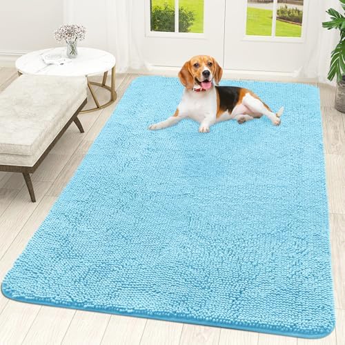 OLANLY Dog Door Mat for Muddy Paws 59x35, Super Absorbent Chenille Mud Mat by OLANLY