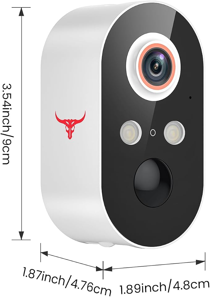 1080P Wireless Security Camera Outdoor, Battery Powered, AI Human Detection, Color Night Vision, 2-Way Audio, IP65 Waterproof, 2.4G Wi-Fi, Cloud Storage (2 Spotlights) - Image 4
