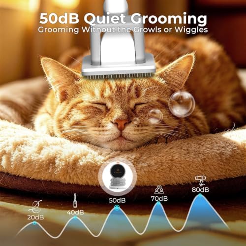 Dog Grooming Vacuum Kit, 5-in-1 Pet Hair Vacuum with Clipper - Image 6