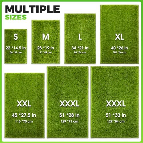 Hompet Artificial Grass for Dogs, 51"x33", Professional Dog Grass Mat, Easy to Clean with Drainage Holes, Potty Training Pad and Replacement Fake Grass Turf, Outdoor Rug Patio Lawn Decoration - Image 6