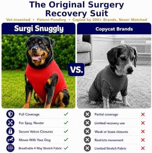 Surgi Snuggly Dog Surgery Recovery Suit, Cone Alternative, Spay/Neuter 2XLS - Image 3