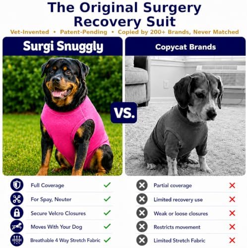 Surgi Snuggly Dog Surgery Recovery Suit, Cone Alternative, Spay/Neuter 2XLS - Image 3