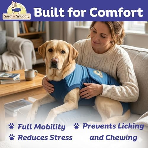 Surgi Snuggly Dog Surgery Recovery Suit, Cone Alternative, Spay/Neuter XL - Image 6
