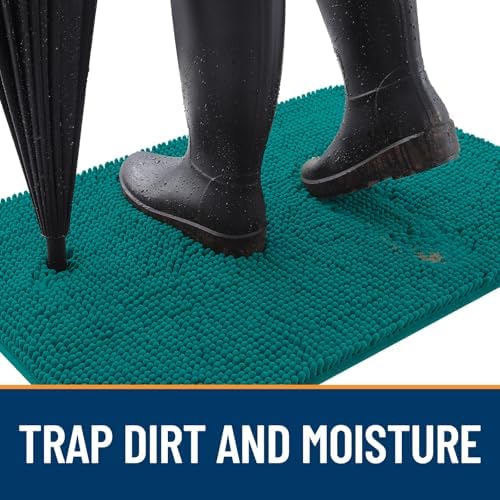 OLANLY Dog Door Mat for Muddy Paws 44x24, Super Absorbent Chenille Mud Mat - Image 2