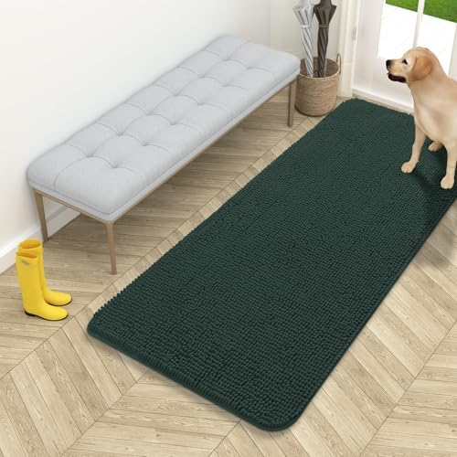 OLANLY Dog Door Mat for Muddy Paws 54x24, Super Absorbent Chenille Mud Mat by OLANLY
