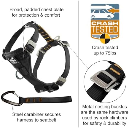 Kurgo Enhanced Strength Tru-Fit Smart Harness, Black, Extra Large - Image 2