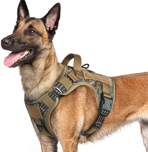 rabbitgoo Tactical Dog Harness for Large Dogs, No Pull Service Pet Vest by rabbitgoo