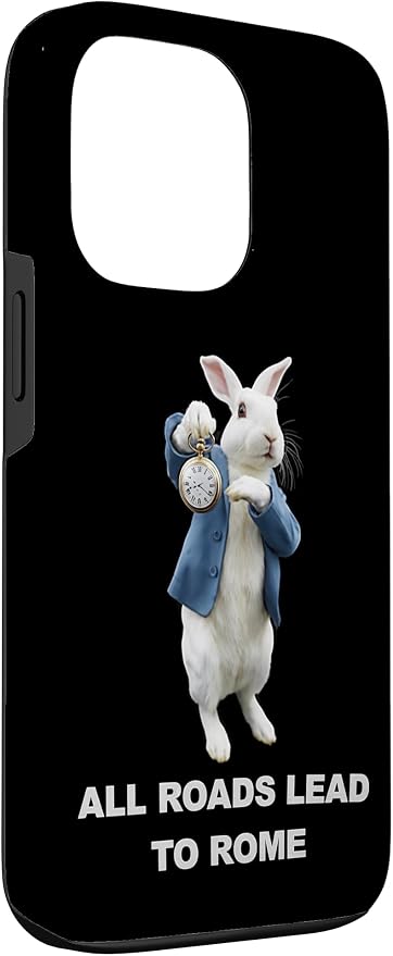 Funny AI Rabbit Meme Tshirt - All Roads Lead to Rome Humor Case for iPhone 13 Pro - Image 3