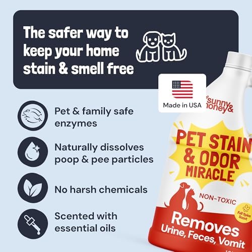 Sunny & Honey Carpet Cleaner Spray, Enzyme Pet Stain Remover, 1 Gal, Spice - Image 5