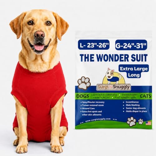 Surgi Snuggly Dog Surgery Recovery Suit, Cone Alternative, Spay/Neuter XLL by Surgi%7ESnuggly