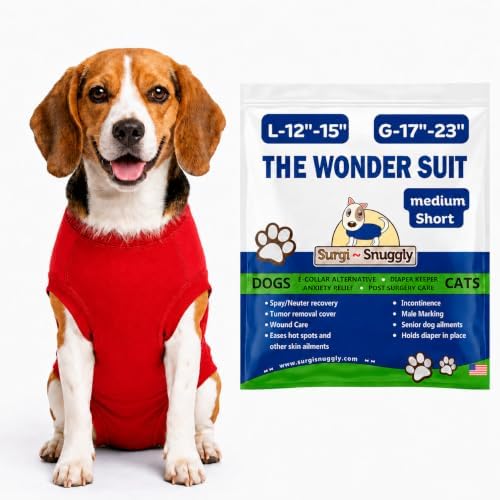 Surgi Snuggly Dog Surgery Recovery Suit, Cone Alternative, Spay/Neuter MS by Surgi%7ESnuggly