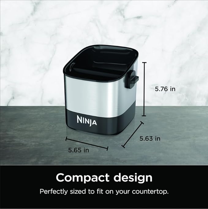 Ninja Luxe Café Knock Box, Holds 10 Double Shot Pucks, XSKKNOCKBOX | Accessories for Espresso Machine, Easy & Mess-Free Puck Disposal, Coffee & Espresso Grounds, Non-slip Base, Removable Bar - Image 5
