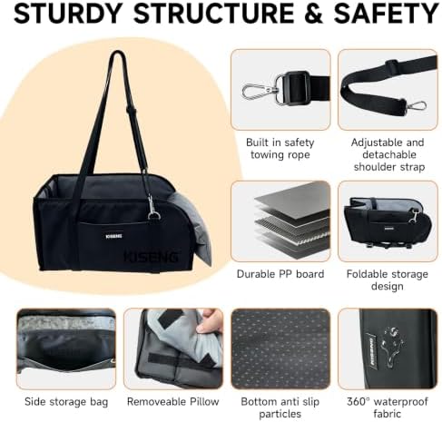 Collapsible car Travel seat, Suitable for Small Dogs up to 11 lbs - Image 5
