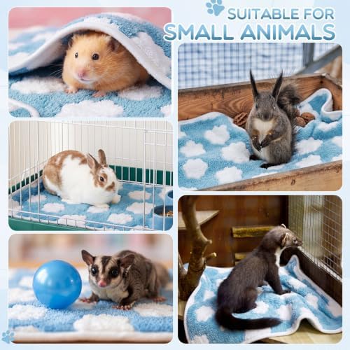 Tatuo 4 Pcs Fleece Dog Blankets for Puppy Cat, Sky Blue, 24 x 16 in, Cloud - Image 4