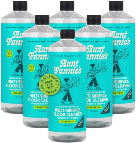 Aunt Fannie's Ultra Concentrated Vinegar Floor Cleaner, Eucalyptus, 6 Pack by AuntFannies