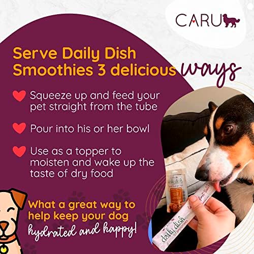 Caru - Daily Dish Smoothies - Lickable Chicken Dog Treat - .5oz Tubes - 4 Pouches Per Pack - Pack of 12 - Image 2