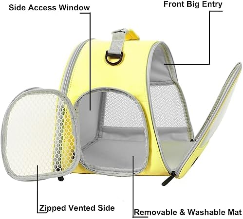 Bearded DragonTravel Cage,Lizards Carrier, Small Animal Travel Carrier for Hedgehog Rat Parrot Bird Guinea Pig, Portable Guinea Pig Travel Bag for 2 - Image 4