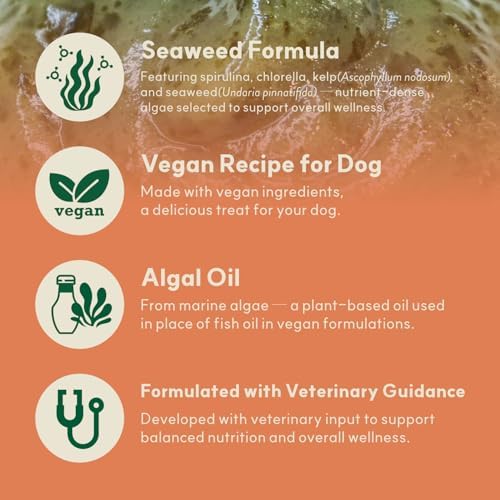 Lickable Purée Tubes, Vegan Squeeze Treats, Meal Topper for Picky Eaters, Vegan Seaweed Blend, Individually Wrapped 30g, Canned Pumpkin Puree Dog Alt - Image 3