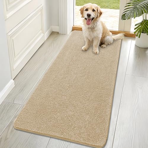 OLANLY Dog Door Mat for Muddy Paws 70x32, Super Absorbent Chenille Mud Mat by OLANLY