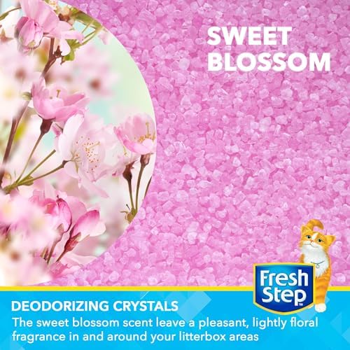 Fresh Step Cat Litter Crystals Deodorizer, Sweet Blossom Scent, 30 Ounce (Pack of 10) - Image 2