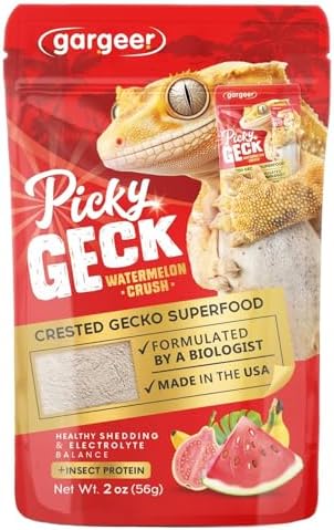 Gargeer 2oz Picky Geck Watermelon Crush - Crested Gecko Food. Made in USA by Gargeer