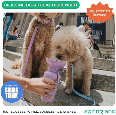 Springland 22oz Classic Portable Dog Water Bottle with Built-in Bowl, Lilac - Image 2