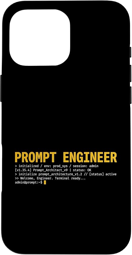 Prompt Engineer Terminal Screen AI Developer Software Coder Case for iPhone 16 Pro Max by Unknown