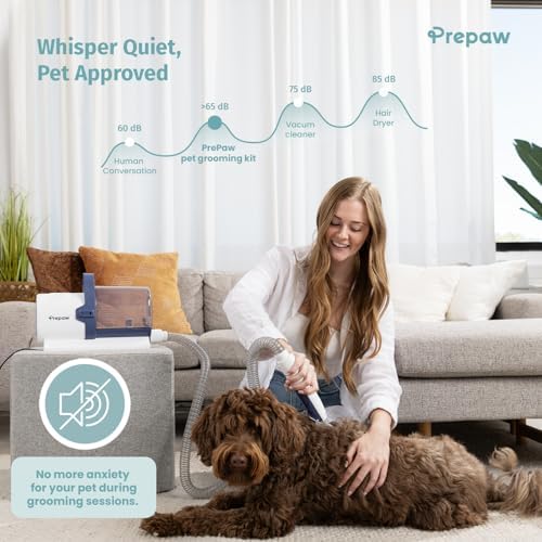 4-in-1 Pet Grooming Kit with Vacuum for Dog Shedding, 11000Pa Suction Power, Whisper Quiet, USA Design, Multi-Filtration System, 2.5L Trash Can, Auto-Protection, Low Noise, Home Grooming - Image 3
