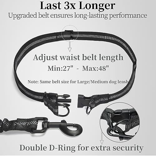 iYoShop Hands Free Dog Leash with Zipper Pouch, Large, 25-120 lbs, Blue - Image 4