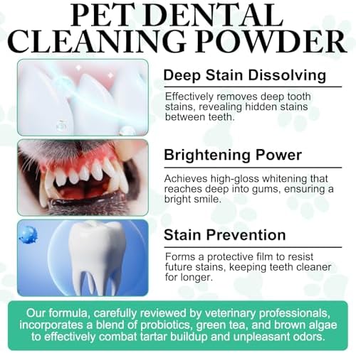 ARMOYA Dog Dental Powder for Fresh Breath and Healthy Teeth - Plaque Control for Small, Medium, Large Dogs - Image 7