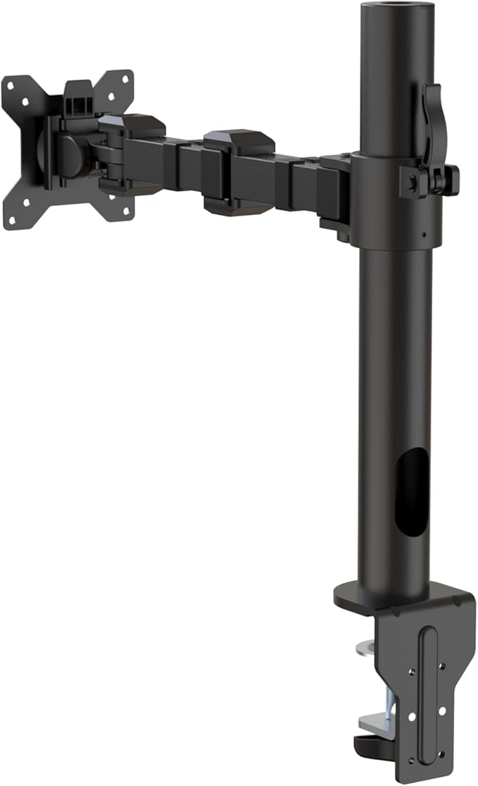 Amazon Basics Single Computer Monitor Stand with Tilt and Rotation,Height Adjustable VESA Desk Arm Mount,Steel,30 inches,Black,(Pack of 6) - Image 3