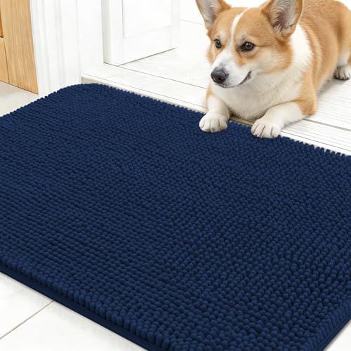 OLANLY Dog Door Mat for Muddy Paws 30x17, Super Absorbent Chenille Mud Mat by OLANLY