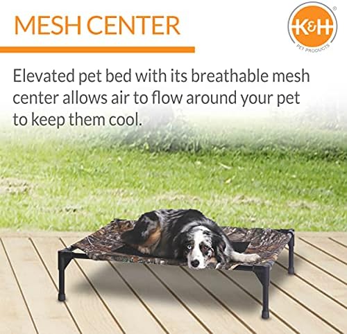 K&H Outdoor Elevated Dog Bed, Cooling Raised Dog Bed, Camo, Medium 32x25in - Image 4