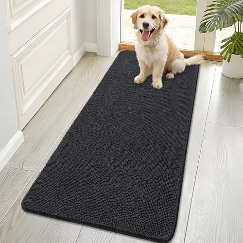 OLANLY Dog Door Mat for Muddy Paws 70x32, Super Absorbent Chenille Mud Mat by OLANLY