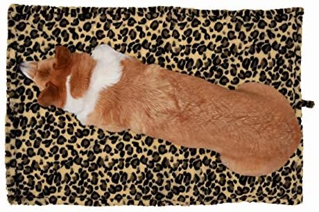 Furhaven ThermaNAP Self-Warming Cat Bed for Indoor Cats & Small Dogs, Washable & Reflects Body Heat - Quilted Faux Fur Reflective Bed Mat - Leopard, Small (Pack of 2) - Image 3