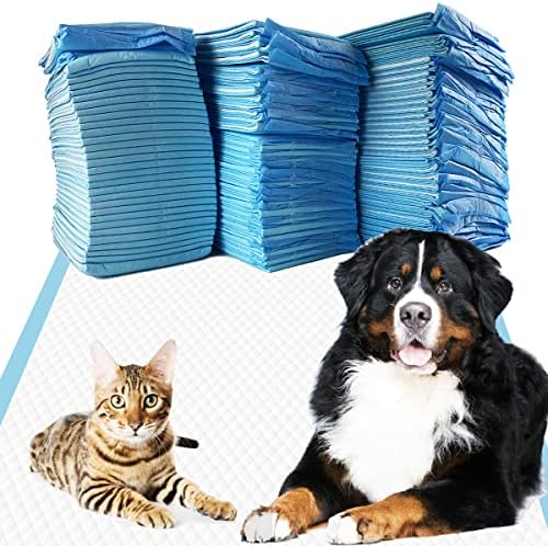 Dogcator Puppy Pads 120 Pack, 30"x36" Extra Large Dog Pads, Thicken Dog Training Liners for Indoor, Outdoor Use, Heavy Absorbent Pee Underpads for Doggy, Doggies XLarge, Blue by Dogcator