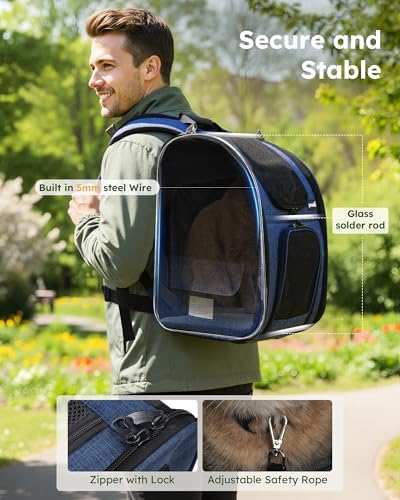 pecute Cat Carrier Backpack Expandable, Cat Backpack with Breathable Window - Image 5