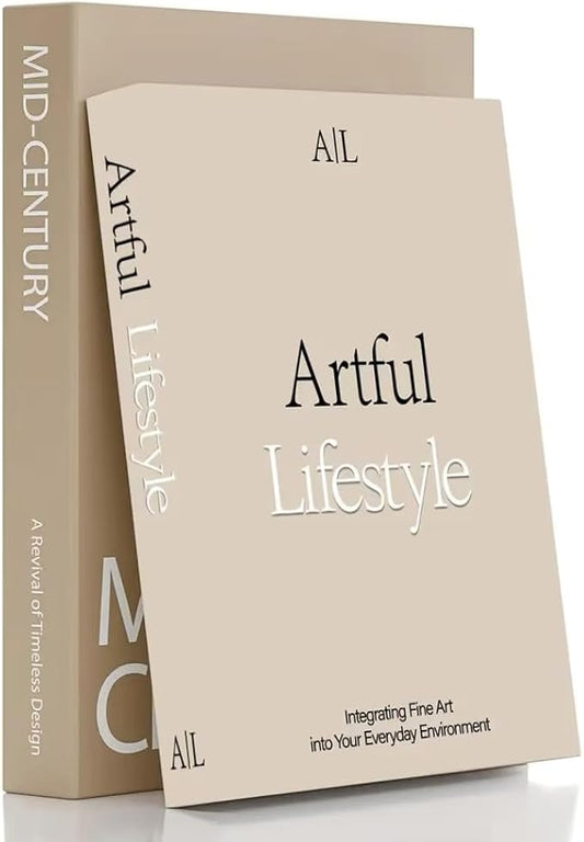 Decorative Books for Home Decor,2 Pcs Modern Minimalist Faux Book for Home Decoration,Coffee Table Decor,Living Room Aesthetic Accent (E4) by Unknown